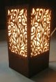 Wooden Table Lamp with Creative Laser Cut Design, Light box. 
