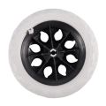 2X Black White Plastic Core Foam Shopping Trolley Cartwheel Casters. 