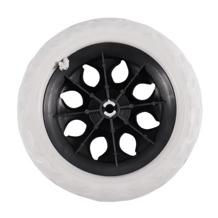 2X%20Black%20White%20Plastic%20Core%20Foam%20Shopping%20Trolley%20Cartwheel%20Casters%20-%20Image%203
