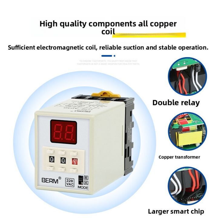 BEMAH3D%20Digital%20Time%20Relay%20AH3D-D3%20Time%20Controller%2024V%20220V%20Power-On%20Delay%20-%20Image%202