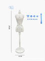 【Footprint】 Bview Art 27.5CM High White Black Model Rack Mannequin Hanger, Plastic Doll Mannequin Display Stand. 