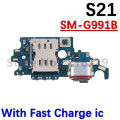 Charging Port Board Loudspeaker Ringer Buzzer SIM Fingerprint Sensor Signal On/Off LCD Motherboard Flex Cable For Samsung S21 5G. 