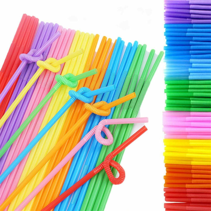 100Pcs%20Neon%20Coloured%20Straws%20Flexible%20Bendy%20Plastic%20Birthday%20Party%20Wedding%20Drinking%20Straw%20-%20Image%202