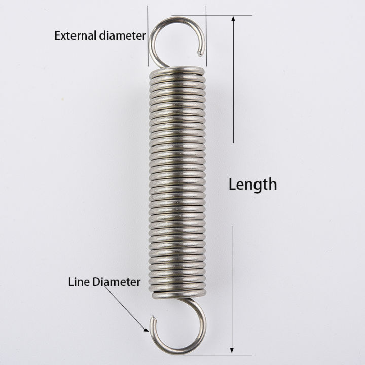 Spring Open Length Tension Spring Extension Spring length 30-200 mm, Wire diameter 1.5 2 ...