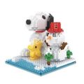 Nano Blocks Snoopy Small Scene Lego Building Blocks Cartoon Creative Assemble DIY model Room decoration Toys Gifts. 