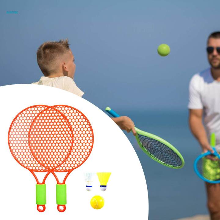 Kids With Rackets Kids Tennis Rackets with Ball Shuttlecock Racket Kids Badminton Tennis ...