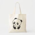 Cute Baby Panda paint Tote bag Women Canvas Shoulder Bags Fashion Female Handbags Casual Totes Literary Books Bag Reusable Shopping Bag. 