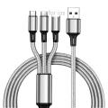 3 In 1 Micro USB Type C Charger Cable Multi Usb Port Multiple Charging Mobile Phone Cables for Samsung Iphone Huawei. 