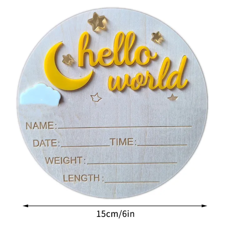 Wooden%20Hello%20World%20Newborn%20Sign,%20Cute%20Birth%20Announcement%20Board%20Baby%20Announcement%20-%20Image%202
