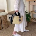 Straw Bag Seaside Woven Bag New Handbag Female Online Influencer Summer ins2024 Vacation Retro Beach Versatile. 