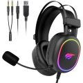 HAVIT H2016D RGB Wired Gaming Headset with Microphone Stereo Surround Sound. 