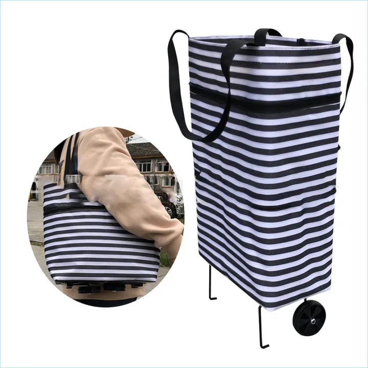 Wheels%20Reusable%20Handbag%20Folding%20Supermarket%20Shopping%20Bag%20Trolley%20Grocery%20Cart%20On%20-%20Image%202