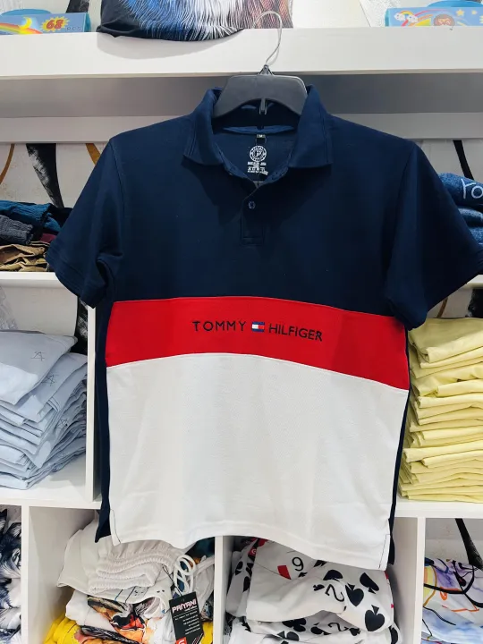 Priyani Tex Men's Premium Polo Tommy T shirts Navy 220Gsm Material.
