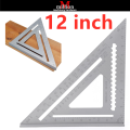 millionhardware - 7 Inch / 12 inch Aluminium Alloy Right Angle Triangle Ruler for Industrial Measurement 7| 12|. 