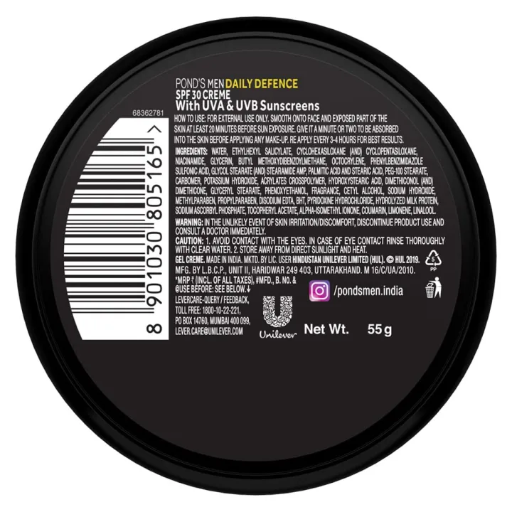 Pond's%20Men%20Daily%20Defence%20SPF%2030%20Face%20Cr%C3%A8me,%2055%20g%20FROM%20INDIA%20(SAM)%20-%20Image%202