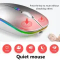 Bluetooth Wireless Mouse RGB Rechargeable with USB, BT5.2 Wireless Computer Mause LED Backlit Ergonomic Gaming Mouse For Laptop, PC, Macbook, 2.4GHz, 1600DPI. 