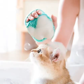 Pet Dog Shampoo Silicone Brush - Cat Massage Comb & Grooming Scrubber (2.7oz/80ml) - Soft Rubber Brushes for Bathing and Short Hair. 