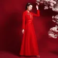 Women's Costume Improved Hanfu Fairy Elegant Ancient Style Chorus Dance Costume Cross Collar Waist Dress Full Set Summer. 