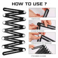 12 Fold Aluminium Alloy Ruler Multi Angle Measuring Rulers Ceramic Tile Opening Positioning Template Tools Architecture Working Craftsman Builders Multipurpose Utility Tool. 