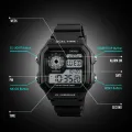 【Miga Plaza】SKMEI 1299 Men's Sports Watch Dual Time Daily Alarm Snooze Hourly Chime Timed Reminder Chronograph Countdown Calendar 50m Waterproof Backlight. 