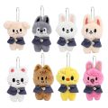 Leekno Fixture Keeping Plush Play 10CM Kpop Cartoon Stuffed Animal Plush Doll Toy StrayKids JYP Fan w Hyunjin Keychain Pendant Gift. 