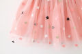 Star Embroidery Denim Gauze Splice Infant Dress Summer New Girls' Baby Little Flying Sleeve Dress Fashion Girl Children'S Clothing (0-3 Years Old). 