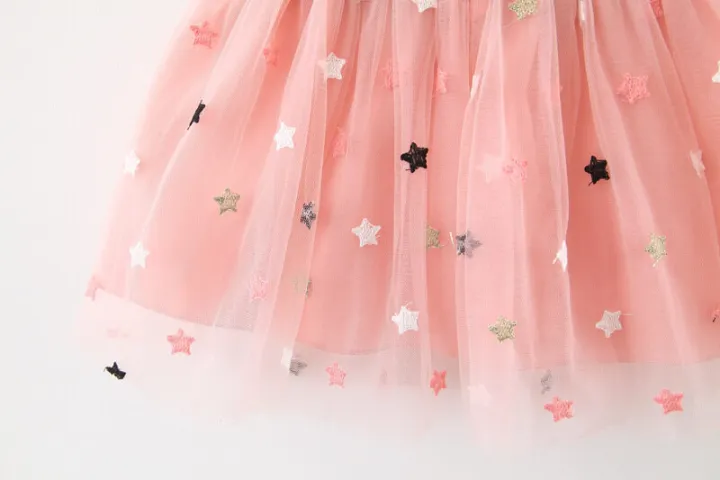 Star%20Embroidery%20Denim%20Gauze%20Splice%20Infant%20Dress%20Summer%20New%20Girls'%20Baby%20Little%20Flying%20Sleeve%20Dress%20Fashion%20Girl%20Children'S%20Clothing%20(0-3%20Years%20Old)%20-%20Image%207