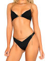 Women's Summer 2PCS Bikini Sets Solid Color Sleeveless Bra + Low Waist Chain Thong. 