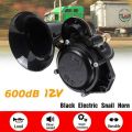 12V/24V Auto Air Horn Loud Truck Trumpet Air Horn with Electric Valve Flat for Car Vehicle Trucks Bus Van Train. 