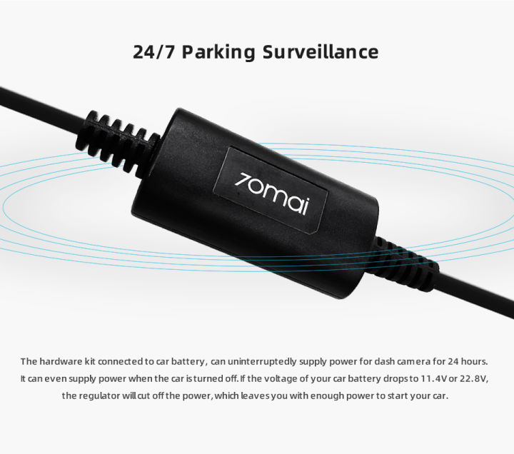 70mai%20Parking%20Surveillance%20Cable%20Hardwire%20Kit%20UP02%20for%2070mai%204K%20A800S%20A500S%20A400%20M300%20Lite2%201S%20Realize%2024H%20Parking%20Monitoring%20-%20Image%203