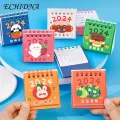 Mini Desk Calendar 2024 2024 Mini Desk Calendar Stylish Daily Planner with Cartoon Design Perfect for Home Office Student Desk Calendar. 