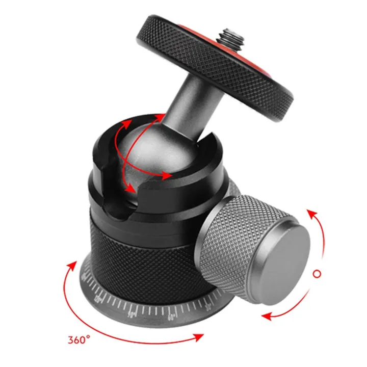 Mini%20Ball%20Head%20with%201/4"%20Screw%20360%C2%B0%20Pan%20Adapter%20for%20Monopod%20Light%20Stand%20DSLR%20-%20Image%203