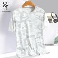 Sunnyheart Short-s ve Sports Tee Men's Print Summer T-shirt Lightweight Breathable Sports Top for Fitness Style Men T-shirt. 