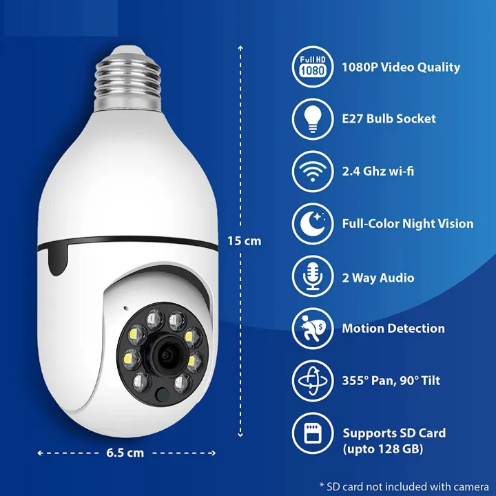 360%20PTZ%20WIFI%20Bulb%20Camera%20CCTV%20security%20surveillance%20camera%20App%20V380%20Pro%20-%20Image%205