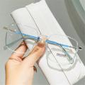 【HOT】 Hot Retro Square Anti-Blue Light Glasses For Women Stylish Clear Frame Anti Radiation Glasses Korean Style Transparent Eyewear. 