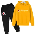 2024 Children's Spring and Autumn Hoodie Suit Boys Outdoor Sports Clothes Girls Jogging Hoodie + Trousers Clothing Coat. 