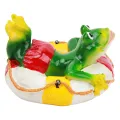 Pond Ornaments Resin Colorfast Easy Float Water Floating Garden Statue for Home Garden Yard boat. 