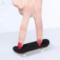 Finger Skateboard with Screwsdriver Props Set -Slip Pad Maple Wood DIY Reduce Pressure. 