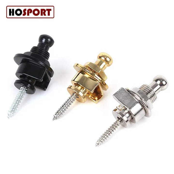 HOSPORT Electric Guitar Strap Lock Button Anti-slip Belt Locks Nails for All Acoustic Electric Bass Guitar Strap