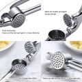 Handheld Garlic Press Ginger Crusher Zinc Alloy Garlic Mincer Garlic Crusher Easy to Squeeze and Clean Premium Kitchen Tools. 