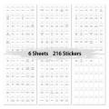 216 Spice Jar Labels Preprinted Waterproof Letter Kitchen Jars Stickers For Cans Self-Adhesive Labels Spice Storage Jar Label Kitchen Labels. 