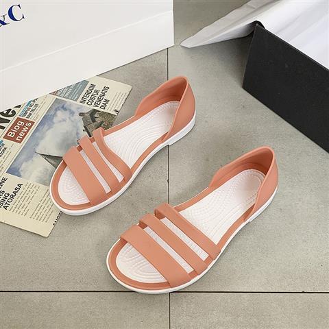 Women's%20Flat%20Sandals2023Summer%20New%20Jelly%20Shoes%20Soft%20Soled%20Flats%20Beach%20Slippers%20Slip-on%20Lofter%20Sandals%20-%20Image%203