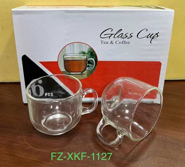 Glass Cups Tea And Coffee 6 Pieces Set