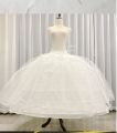 3-Hoop Wedding Ball Gown Crinoline Bridal Dress Petticoat Under skirt Wedding Buckram Dress Bridal Hoop Adjustable Seven Bone Skirt- (waist 80 CM, Length 100CM). 