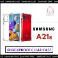 Shockproof Clear Case For Samsung Galaxy A21s Back Cover Transparent Silicone Case Soft Airbag Bumper Lens Protection Cute Design For Girls Boys New. 