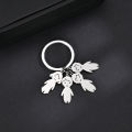Personalized Boy Girl Pendant Engrave Name Keychain For Women Stainless Steel Nameplate Date DIY Key Chain Family Jewelry Gift. 