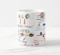 Educational Science Mug - Physics (Equations/Formulas 1). 
