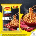 MAGGI 2-Minute Spicy Garlic Noodles, Easy to Cook Instant Noodles, Tasty Twist of Spicy & Garlic, 248g  (FROM INDIA) SAM. 