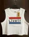 Liveit Womens White Crop Vest Sport. 