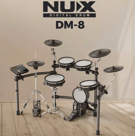 NUX%20DM-8%20Digital%20Electronic%20Drum%20Kit,%20Authentic%20Acoustic-like%20Feel,%20Realistic%20Expressive%20Playing,%20Robust%20Rack%20System%20-%20Image%202